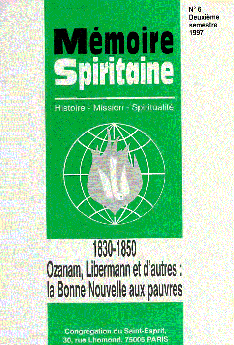 Cover of Mémoire Spiritaine Number 6