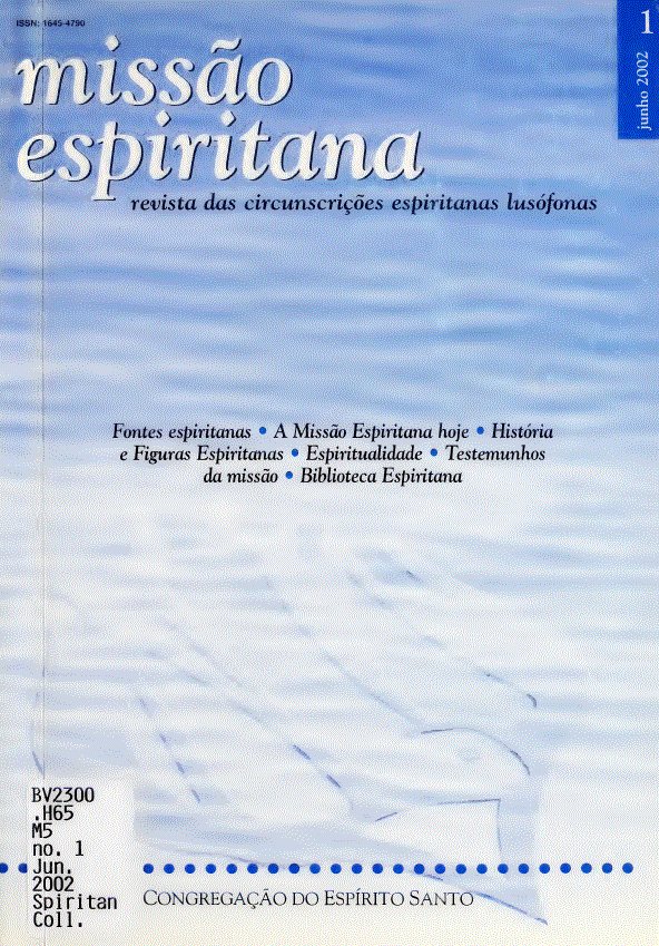 Cover of  Missão Espiritana Number 1