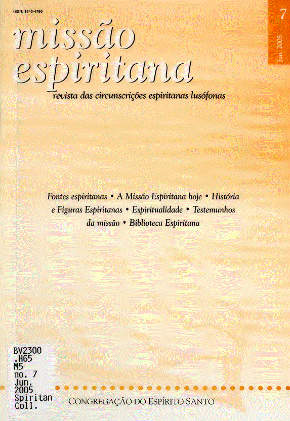 Cover of  Missão Espiritana Number 7