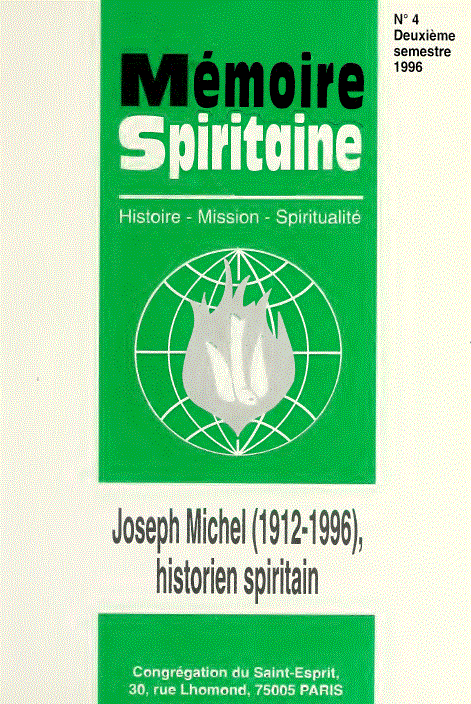 Cover of Mémoire Spiritaine Number 4