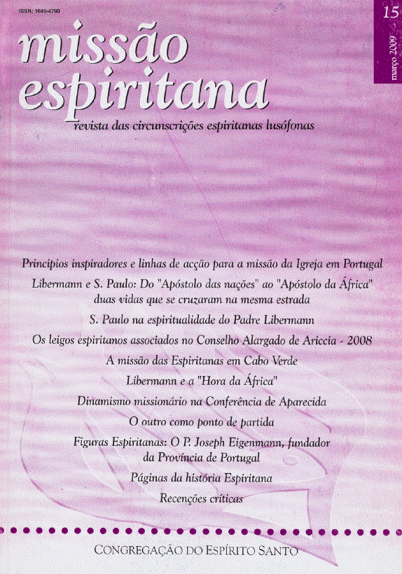 Cover of  Missão Espiritana Number 15