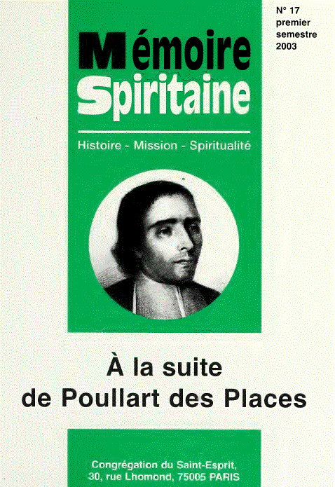 Cover of Mémoire Spiritaine Number 17