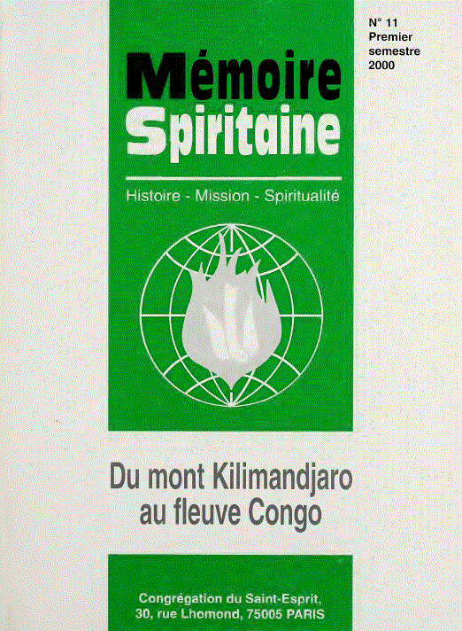 Cover of Mémoire Spiritaine Number 11