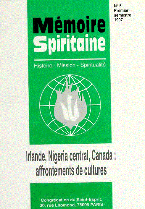 Cover of Mémoire Spiritaine Number 5