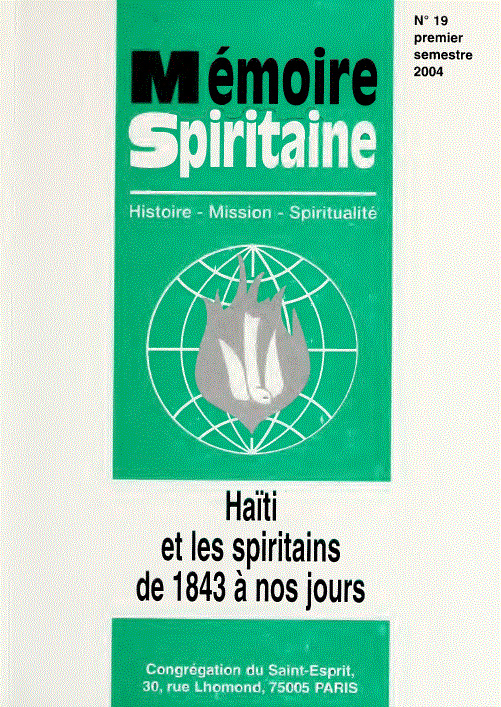 Cover of Mémoire Spiritaine Number 19