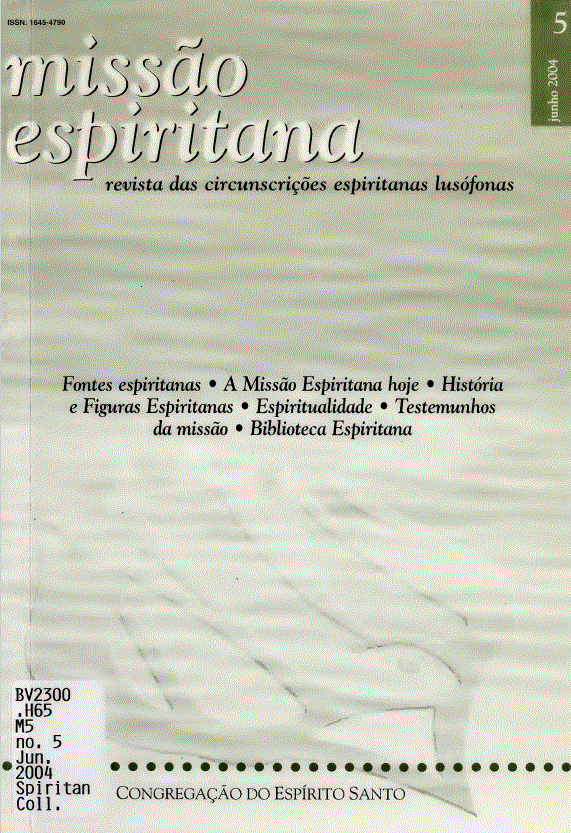 Cover of  Missão Espiritana Number 5