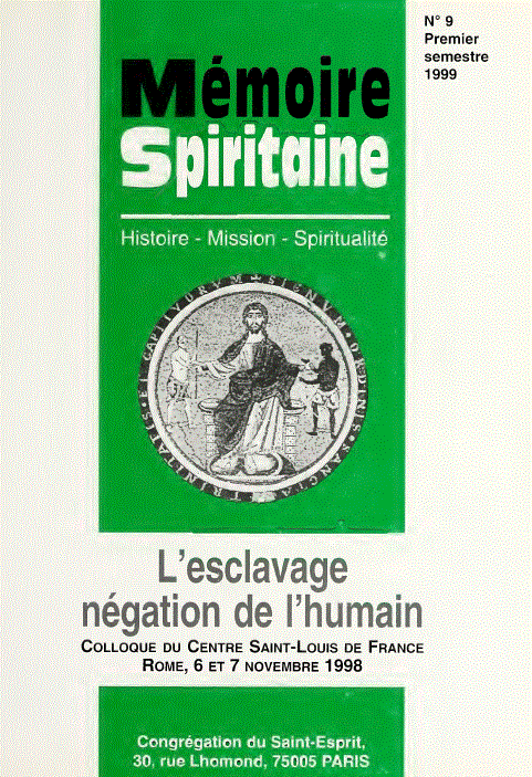 Cover of Mémoire Spiritaine Number 9