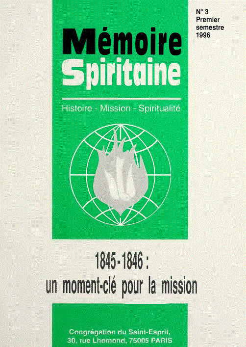 Cover of Mémoire Spiritaine Number 2