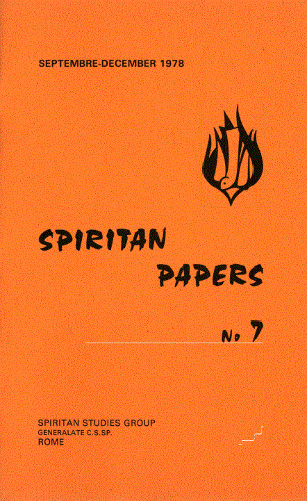 Cover of Spiritan Papers Number 7