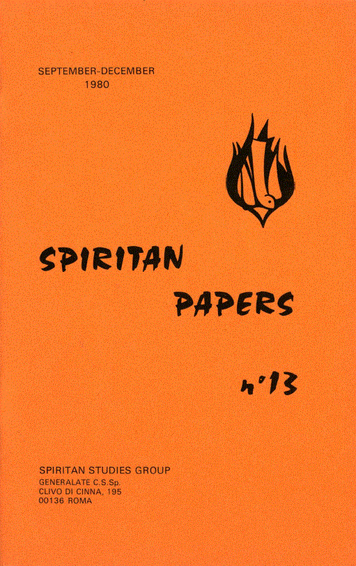 Cover of Spiritan Papers Number 13