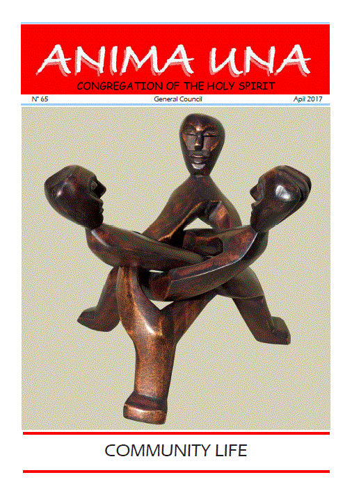 Cover of journal depicting a sculpture of three interlocking figures