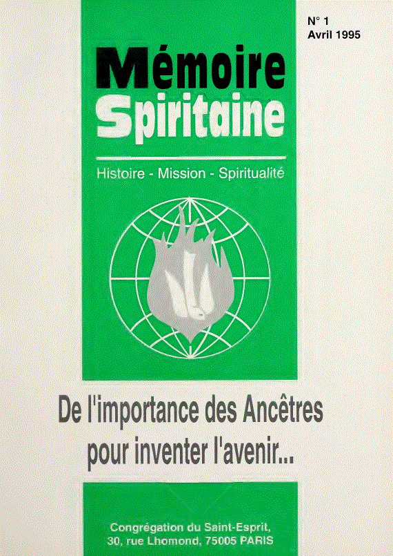 Cover of Mémoire Spiritaine Number 1