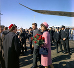 President John F. Kennedy and First Lady Jacqueline Kennedy arrive in Dallas (November 22, 1963)