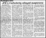 JFK's Catholicity Allayed Suspicions