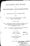 Outlines and Notes on Preliminary Law Examination of Supreme Court of Pennsylvania by John N. English