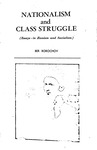 Nationalism and Class Struggle : Essays in Zionism and Socialism by Ber Borochov