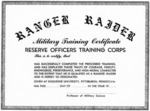 Ranger Raider Certificate